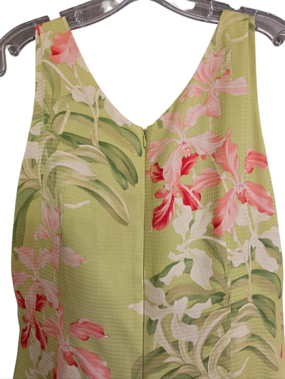 Nwot Tommy Bahama Sleeveless Lime Green Pink Orchid Tropical Resortwear Maxi